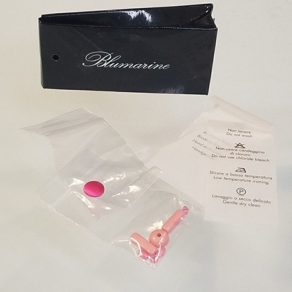 Blumarine Replacement Button With Pink Color Beads